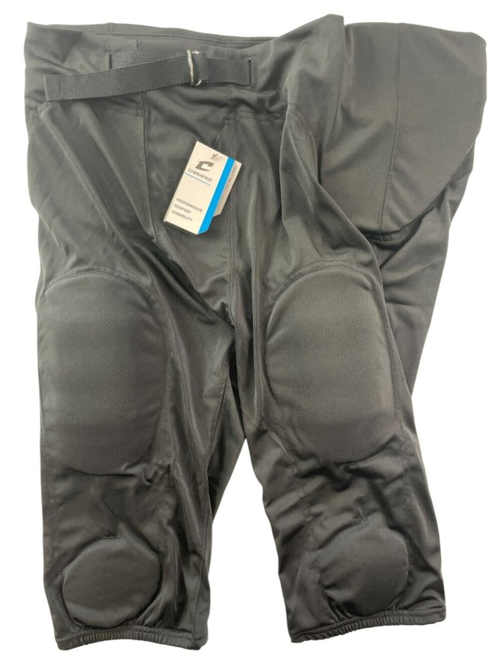 Champro Adult 2XL Integrated Football Pants Black Belt Padded Sportswear NWT